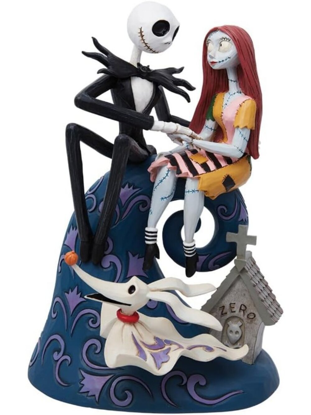 Nightmare Before Christmas Figurine Set - Jack, Sally & Zero, 8 Inch, Multicolor